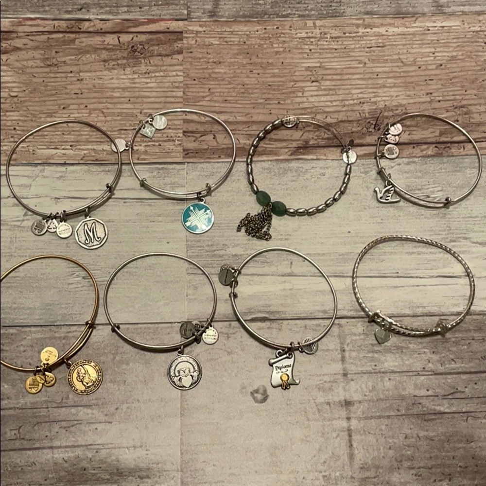 Lot of 8 Alex and Ani Bracelets